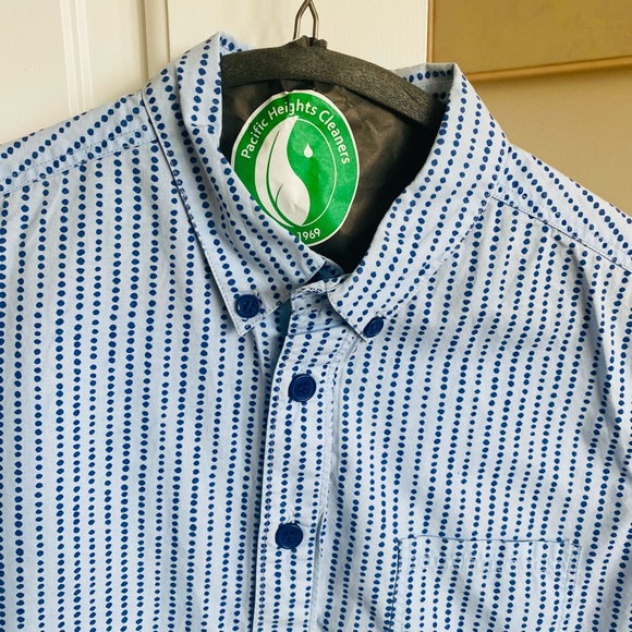 little Marc jacobs blue button down long sleeve w blue dot detail sz 12 - Picture 3 of 7